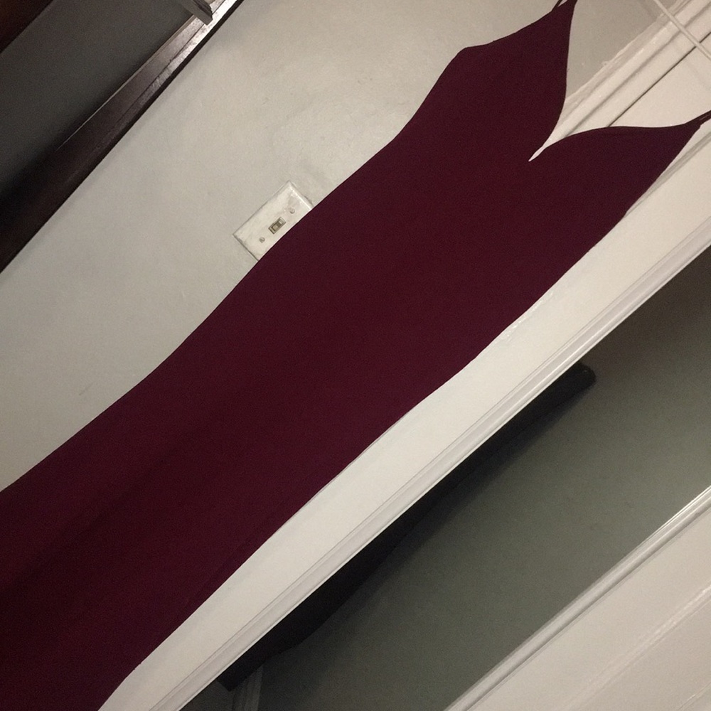 Long burgundy gown